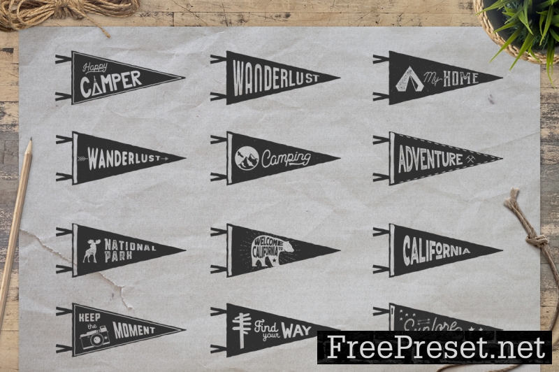 Vintage Pennants Set | Part 2