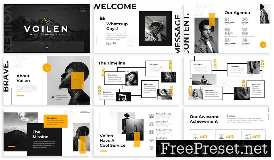 Voilen - Fashion Google Slide Template 9MMM64T