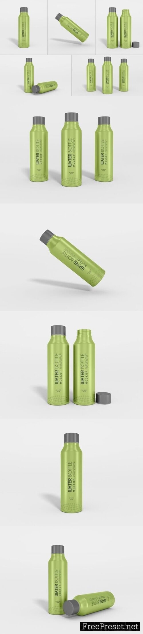 Water Bottle Branding Mockup Set