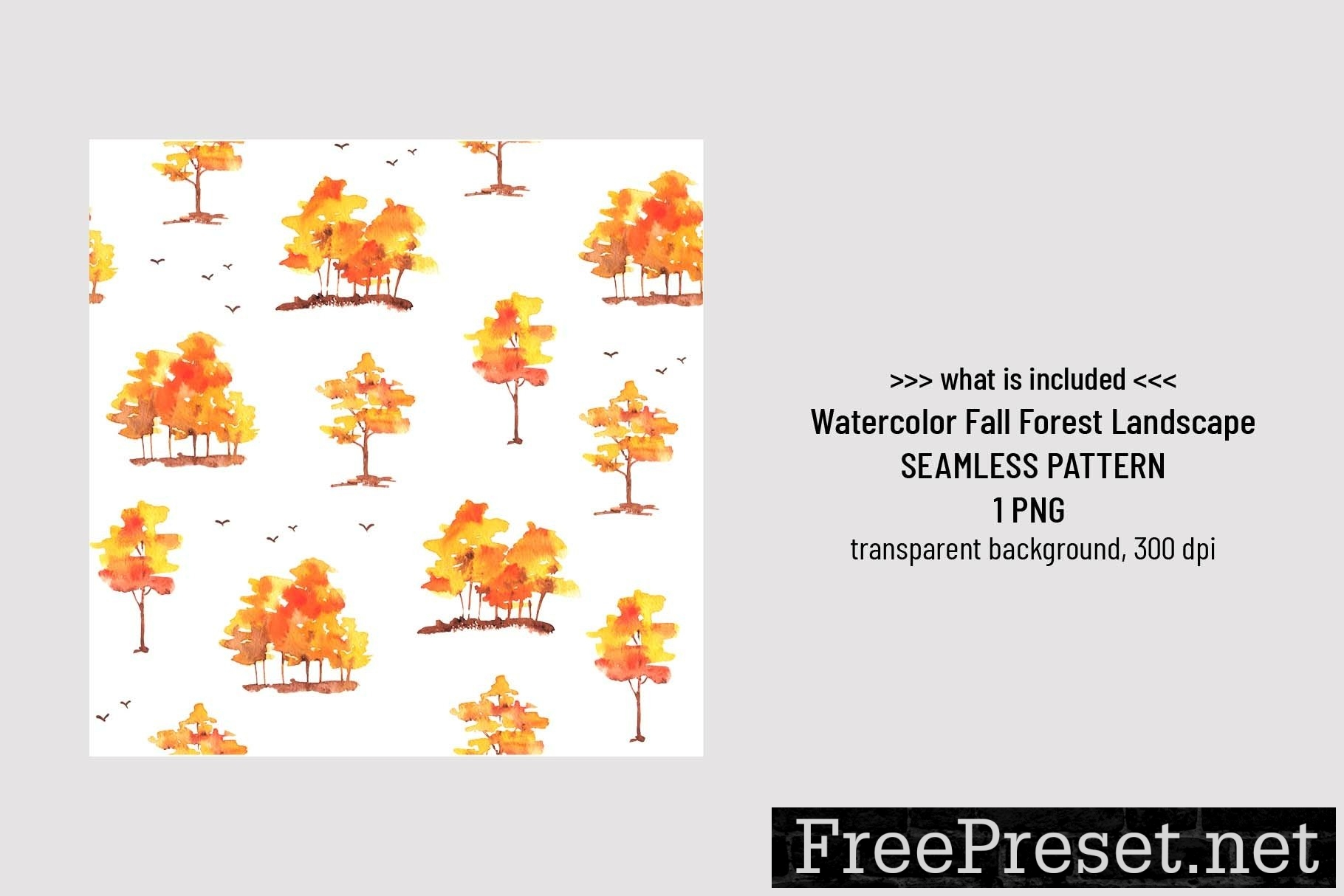 Watercolor Fall Forest Landscape Creator