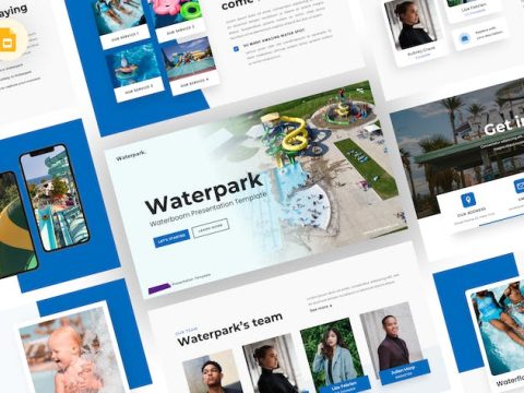 Waterpark - Waterboom Google Slides Template YJVD5SV