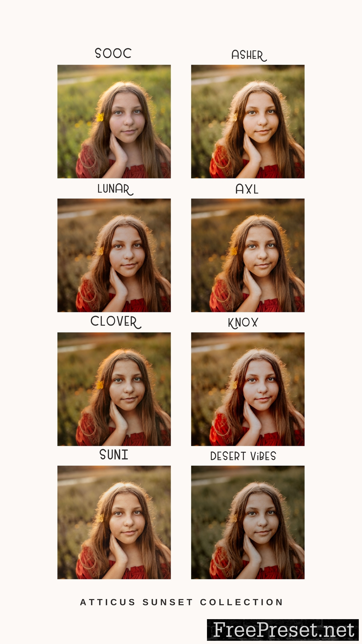 White Pine Photography – Atticus Presets – Sunset Collection