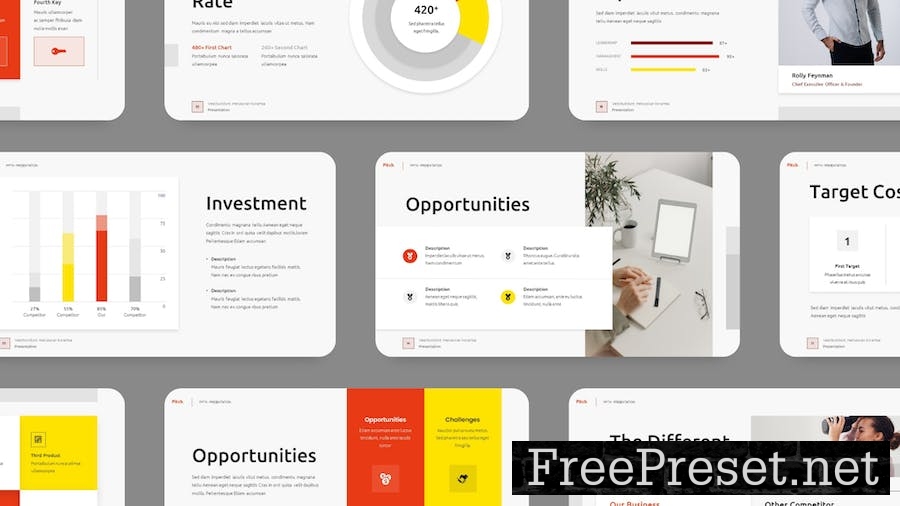 White Red Yellow Modern Digital Business Plan KEY NWD4KGA