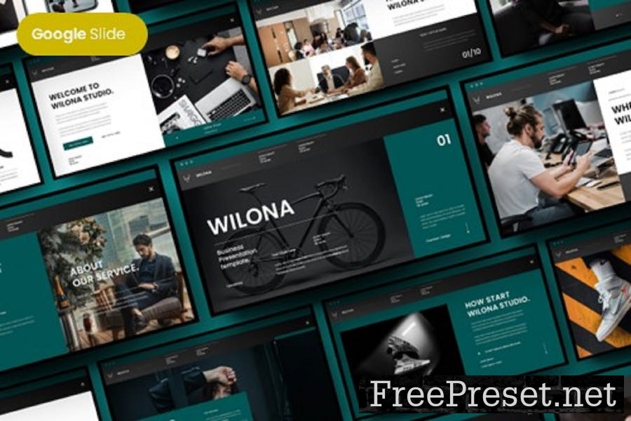 Wilona - Business Google Slide Template MTZD4DJ