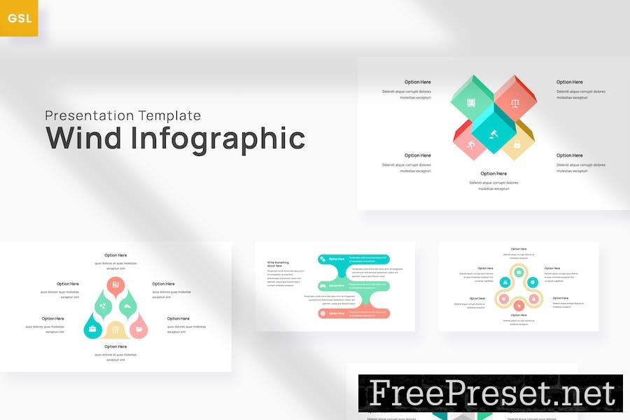 Wind Infographic - Google Slides Template E7P7L2H