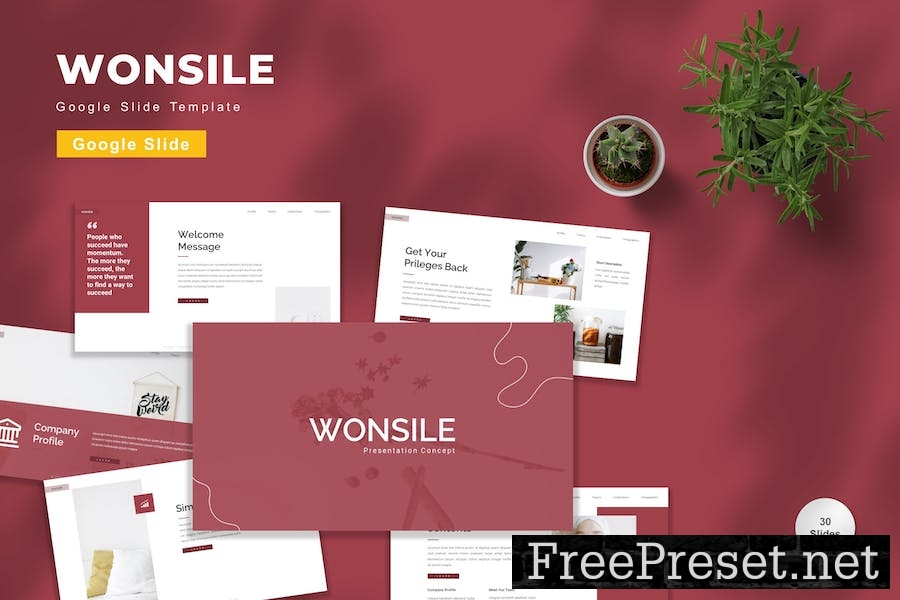 Wonsile - Google Slide Template T6FUSY4