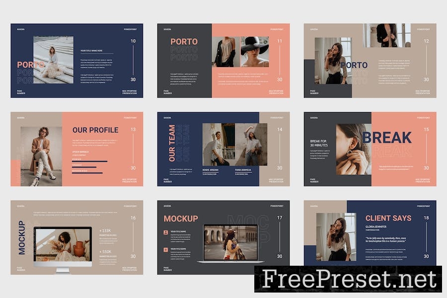 Xavera - Multi Purposes Google Slides Template DPN39TK