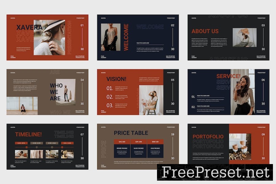 Xavera - Multi Purposes Google Slides Template DPN39TK