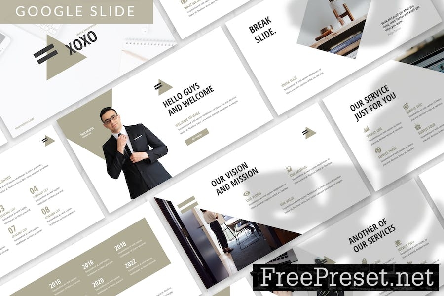 Xoxo - Business Google Slide Template 7UGQWE8