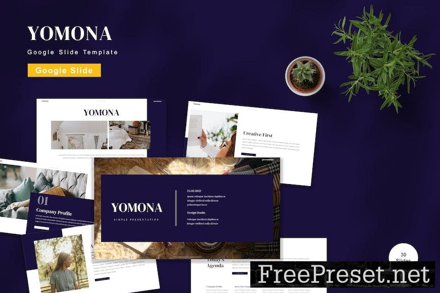 Yomona - Google Slide Template 5YPJ8Y9