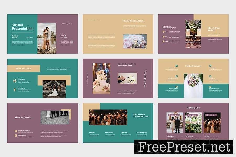 YX8FBY9Anyma : Wedding Content Google Slides Template HB46NJB