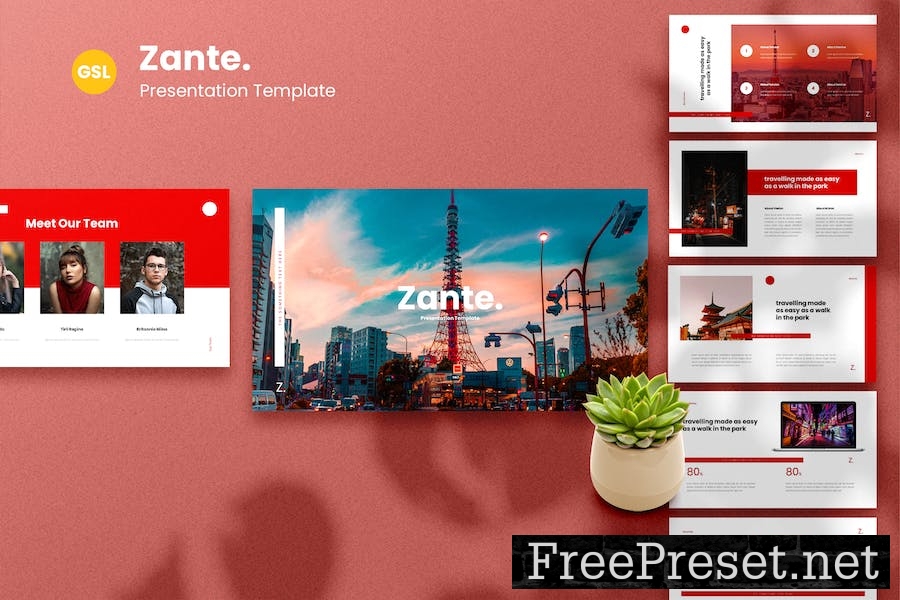 Zante - Japan Travel Google Slides Template T9N3G2B