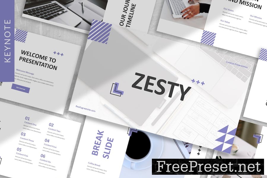 Zesty - Business Keynote Template PL6BNWR