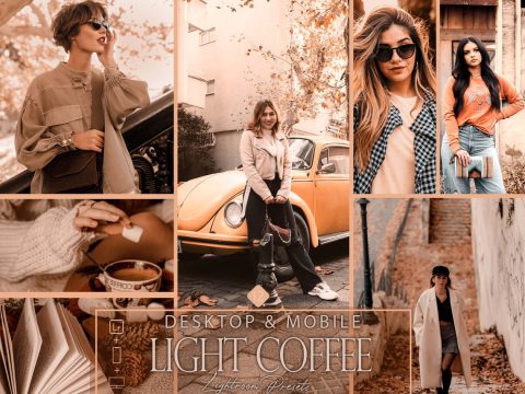 12 Light Coffee Lightroom Presets,Bright