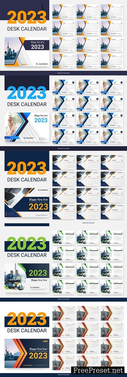 Modern design 2023 calendar design