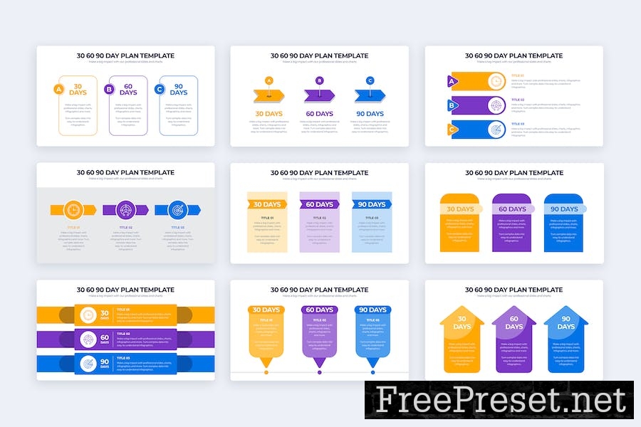 30 60 90 Day Plan Google Slides Infographics Q3YVZ5U