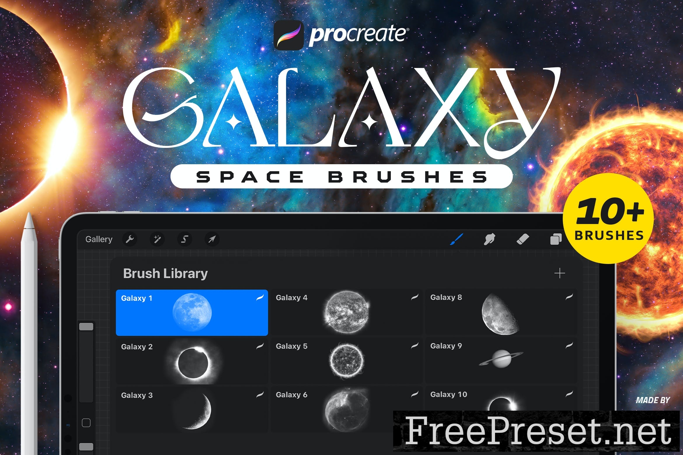 procreate free galaxy brushes