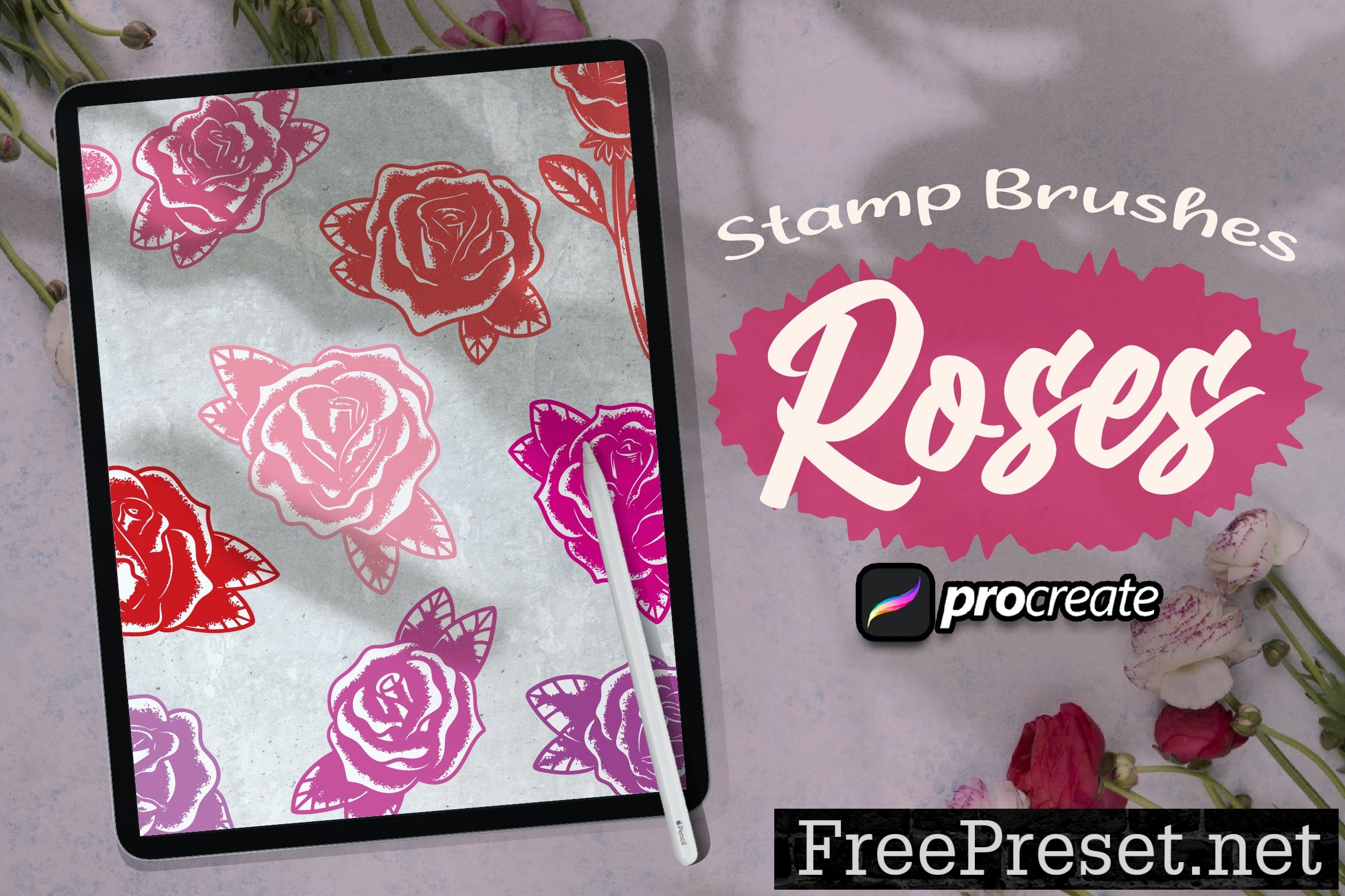 free rose brush procreate