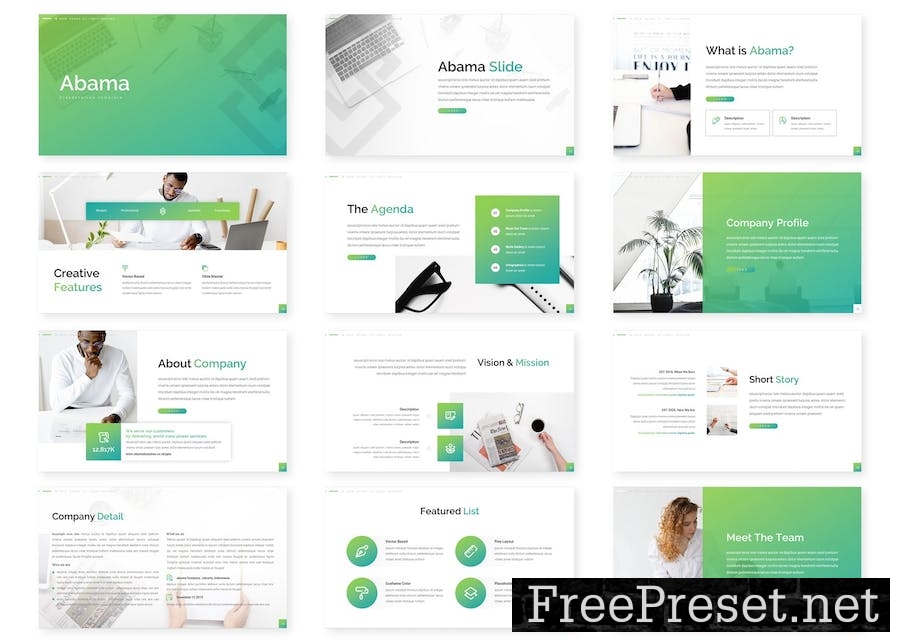 Abama - Business Google Slides Template TUXQF8U