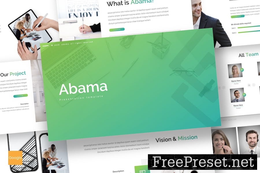 Abama - Business Google Slides Template TUXQF8U