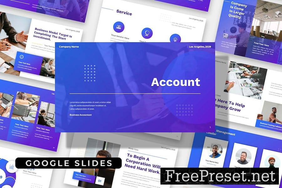 Account - Report Business Company Google Slides HBUGKA5