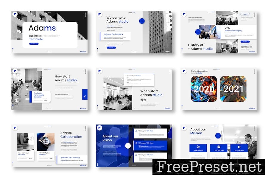 Adams - Business Google Slide Template YU5HAMN