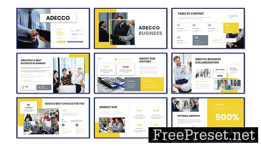 Adecco Business Presentation Google Slide Template RZLX3X4