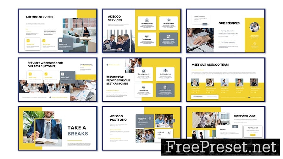 Adecco Business Presentation Google Slide Template RZLX3X4