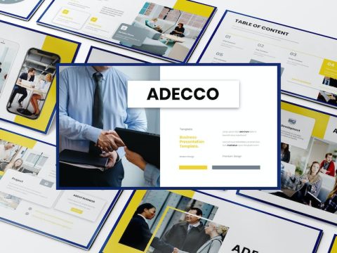 Adecco Business Presentation Google Slide Template RZLX3X4