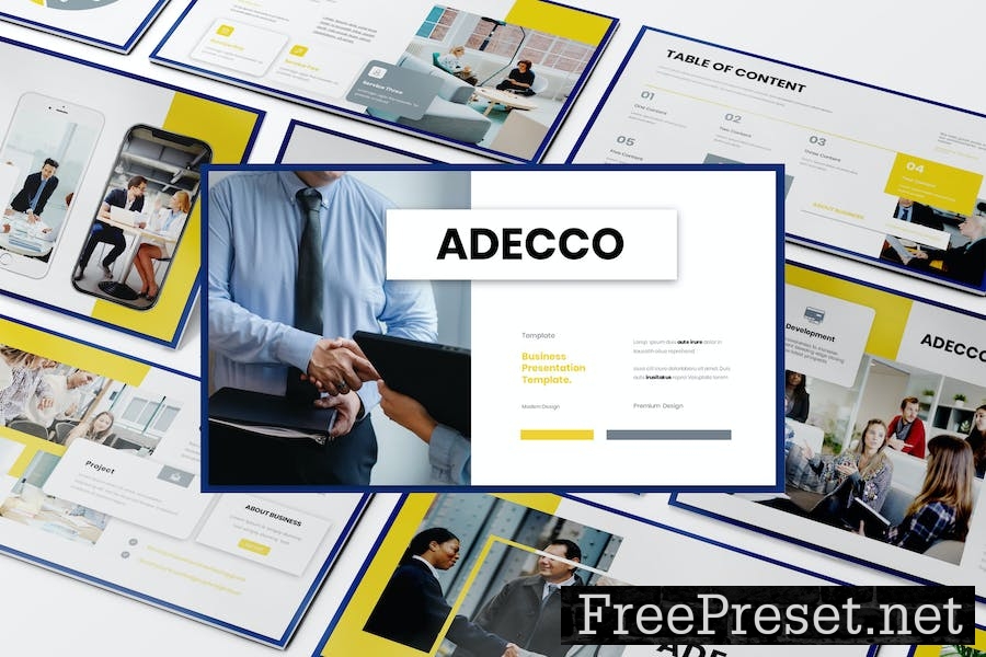 Adecco Business Presentation Google Slide Template RZLX3X4