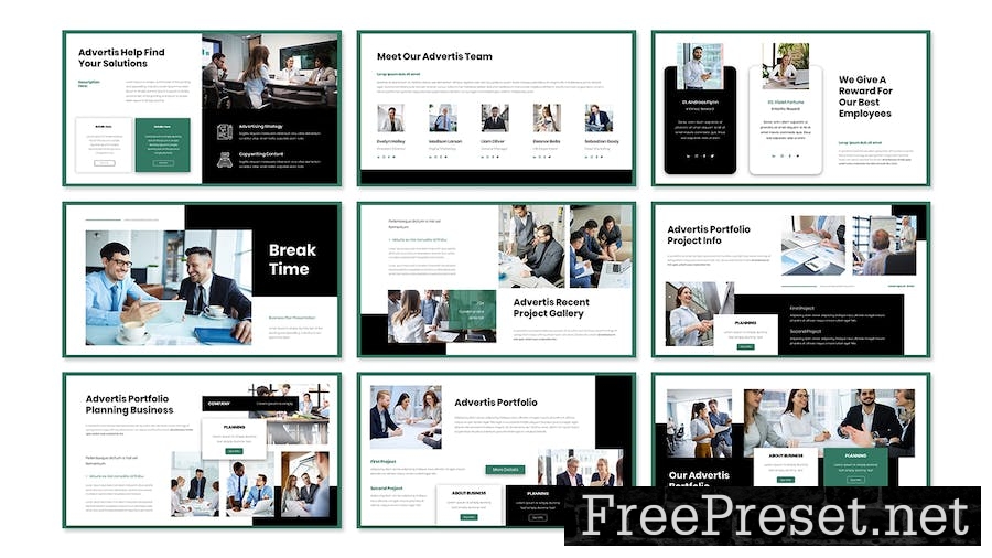 Advertis - Business Presentation Google Slide H43TG7L