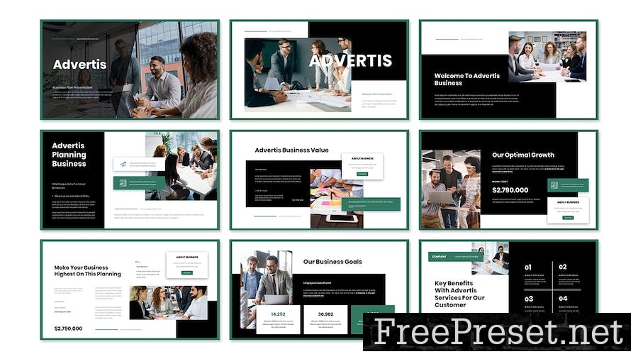 Advertis - Business Presentation Google Slide H43TG7L