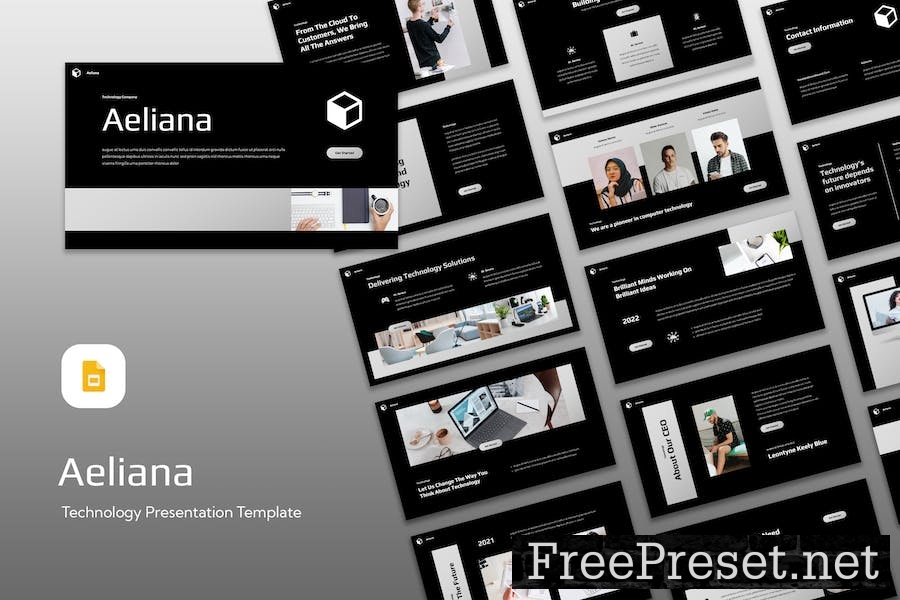 Aeliana - Technology Google Slides Template L4C5J3N