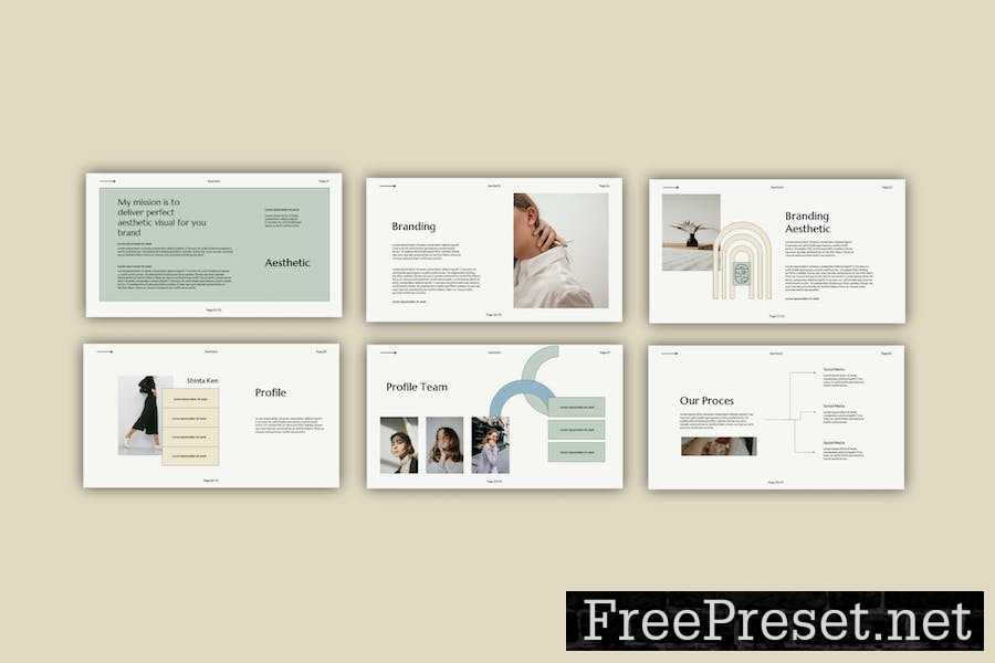 Aesthetic Google Slide Template B8QYJTC