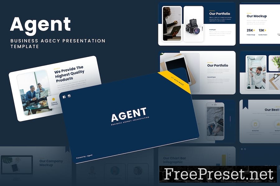 Agent - Business Agensy Google Slides Template 77CQ8PG