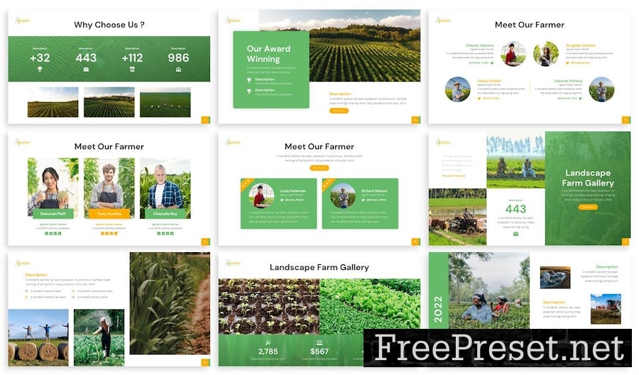 Agreen - Agriculture Google Slide Template 8DE8F8Y