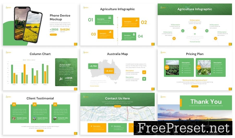 Agreen - Agriculture Google Slide Template 8DE8F8Y