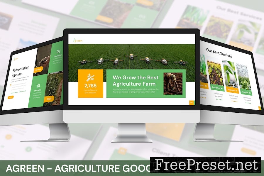 Agreen - Agriculture Google Slide Template 8DE8F8Y