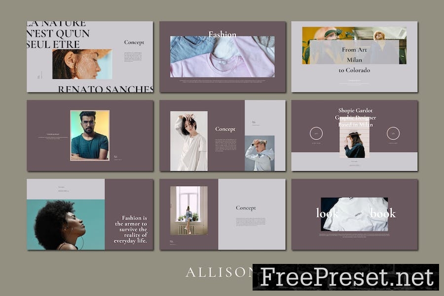 Allison Lookbook Google Slides Template K2255MC