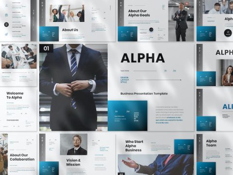 Alpha Business Presentation Google Slide Template BYM5HML