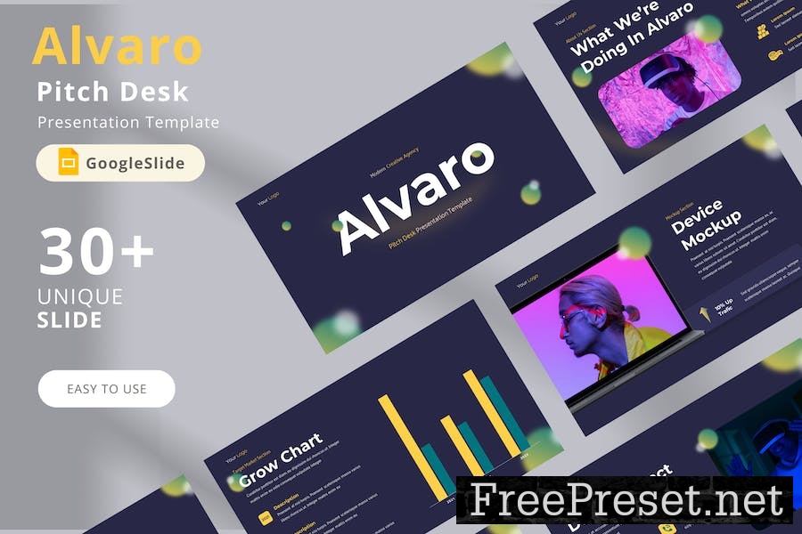 Alvaro Google Slide Pitch Deck Presentation 3T29M64