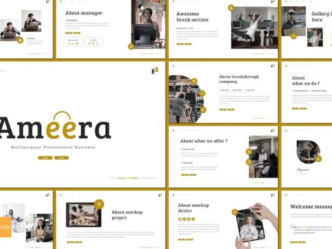 Ameera - Business Google Slides Template UNBKAVD