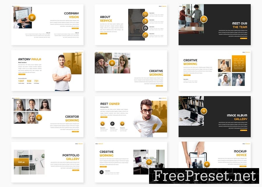 Amla Template - Business Google Slides Template 25DY9RR