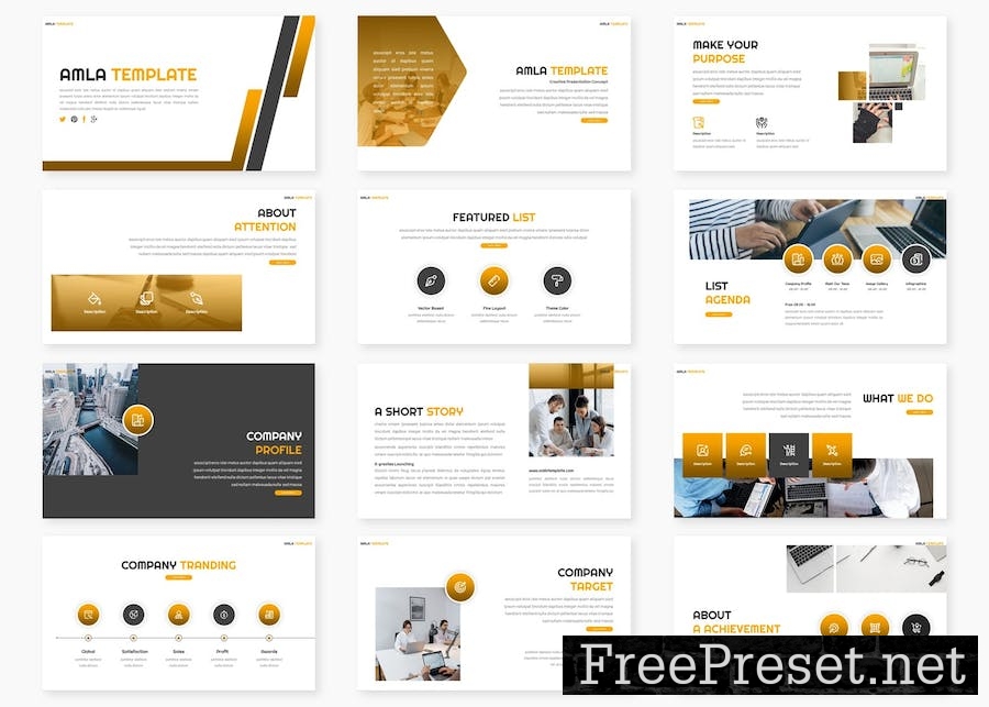 Amla Template - Business Google Slides Template 25DY9RR