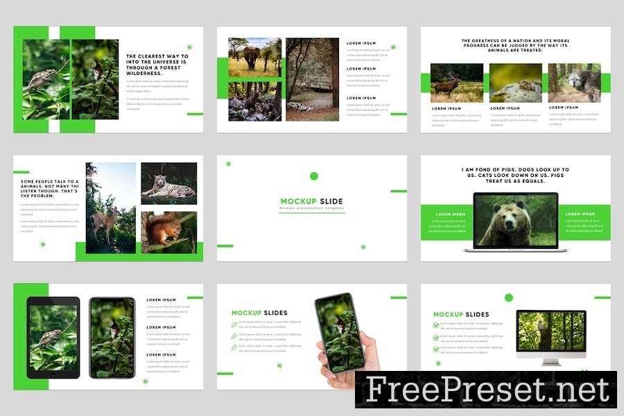 Animais - Animals Google Slides Template 36ASXE7