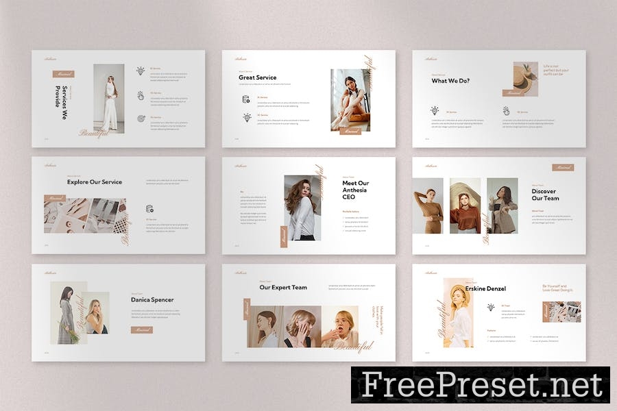 Anthesia - Fashion Google Slides Template 8U4MCWB