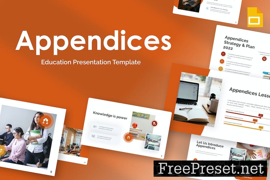 Appendices Orange Creative Education Google Slides W7JSWX9