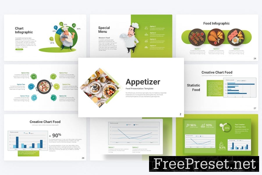 Appetizer Food Google Slides Template 8N63KD9