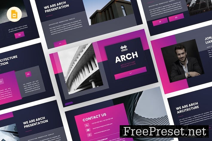 Arch - Architecture Google Slides Template H954EU8