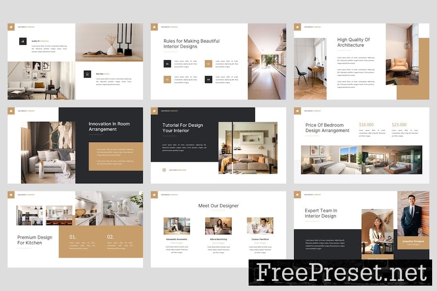 Archerior - Interior Design Google Slides Template 5HBGJRA